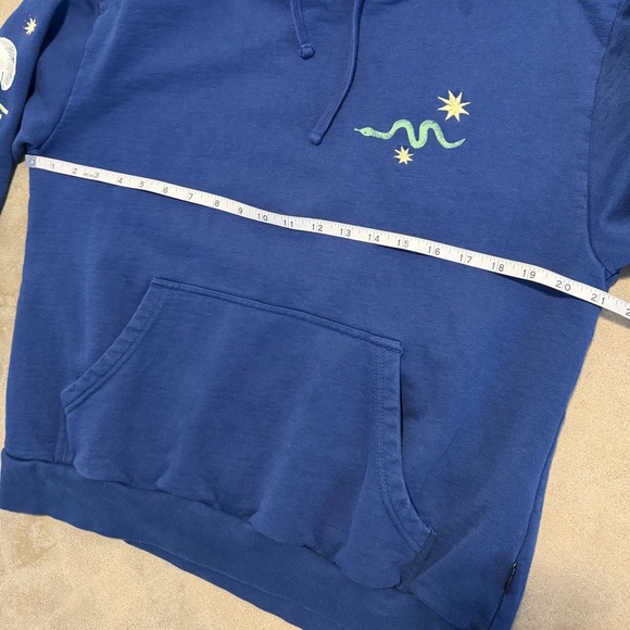 RVCA Tempted Graphic Hoodie in Moody Blue - Picture 10 of 12